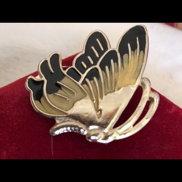 Vintage butterfly metal buckle, Mid-century BoHo, deco style - Picture 4 of 7